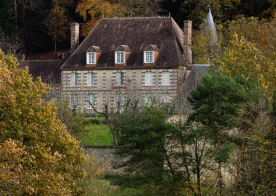 Vu sur le domaine de Bellegarde, manoir de Bellegarde, lieu de location et événementiel dans le Perche