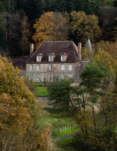 Vu sur le domaine de Bellegarde, manoir de Bellegarde, lieu de location et événementiel dans le Perche